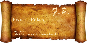 Fraszt Petra névjegykártya